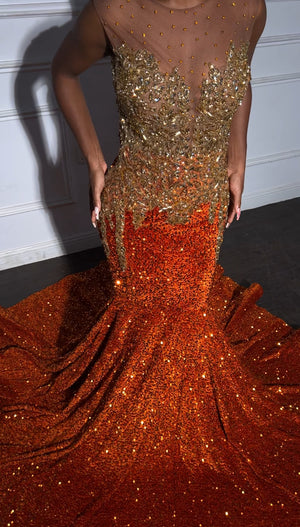 Orange Sequin Dress Lara Peters Orange Sequin Dress Lara Peters
