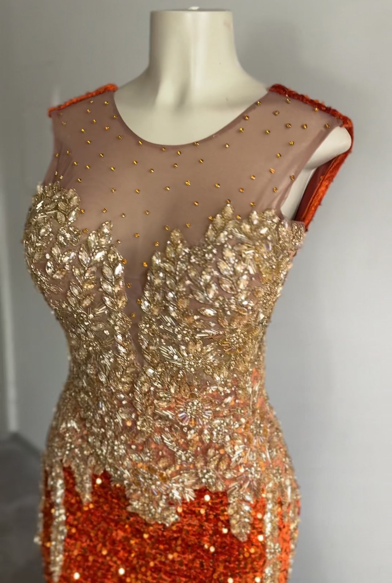 Orange Sequin Dress Lara Peters Orange Sequin Dress Lara Peters