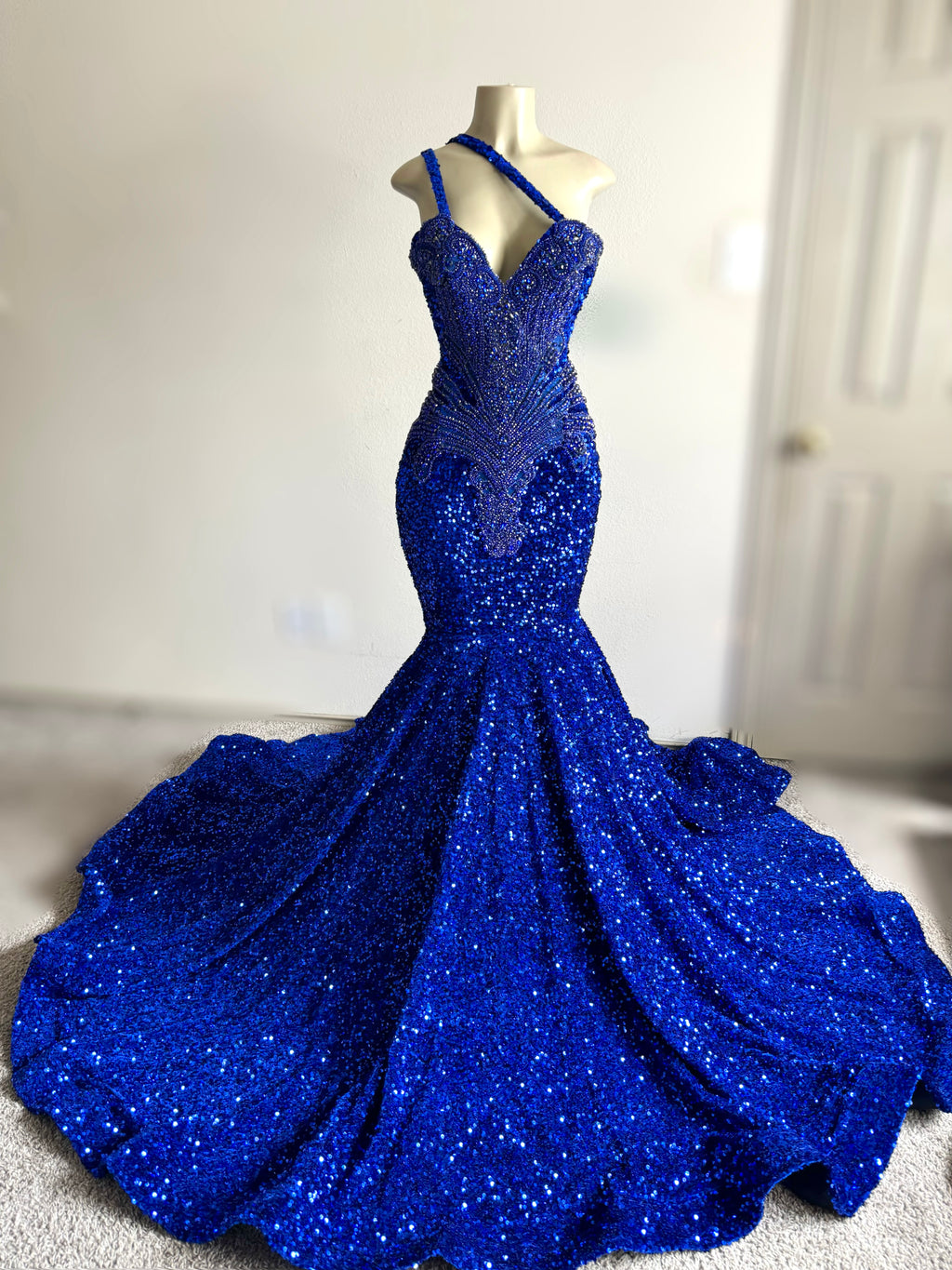 Blue Ata Sequin Dress