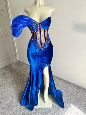 Royalty Blue Velvet Dress – Lara Peters